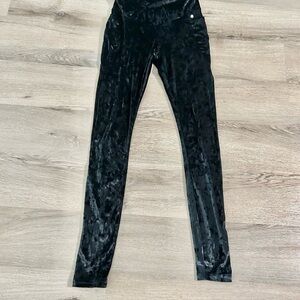 Fabletics Black Velvet Leggings XS